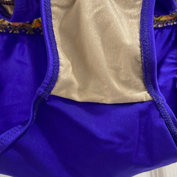 Deep blue purple vintage two piece bikini top and bottom 36B size large bottom - Picture 14 of 14
